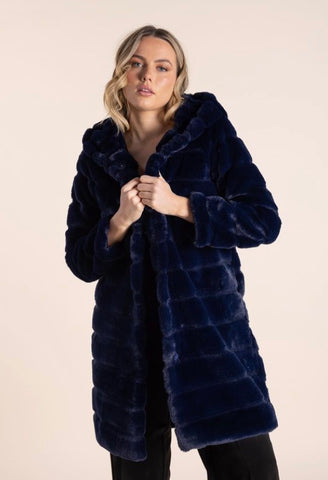 Fur hooded Coat