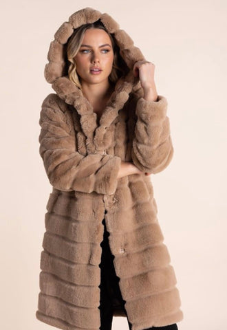 Fur hooded Coat